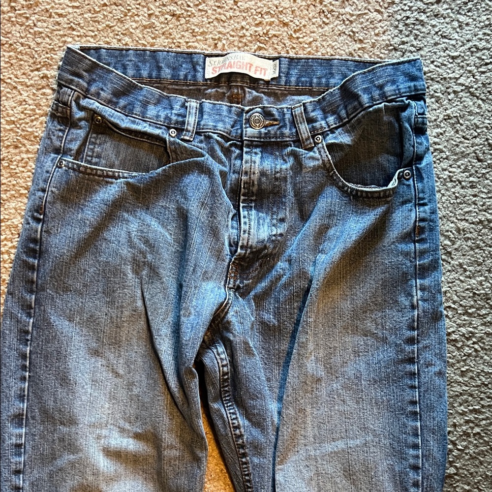 Men’s Straight Fit Blue Denim Jeans